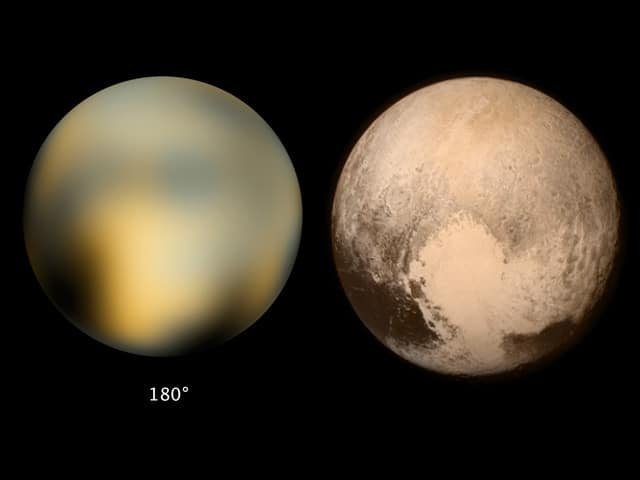 Pluto seen from New horizons
