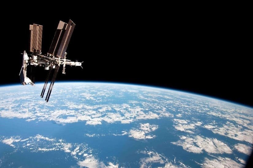 ISS from Soyuz reentry