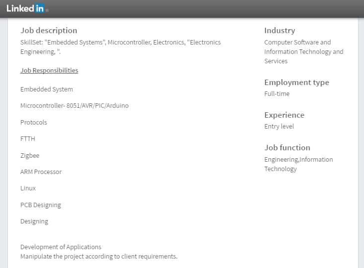 embedded-systems-entry-level-job-requirment