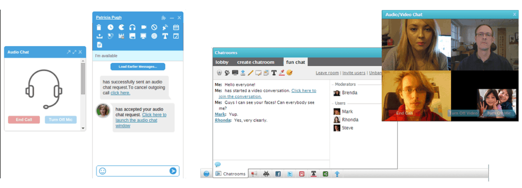 Cometchat features - Audio video chat and voice calls