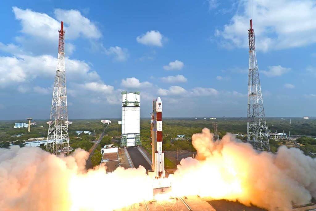 The PSLV-XL - C37 moments before lift-off