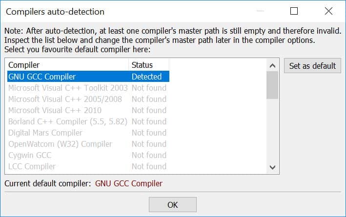 codeblocks compiler not working