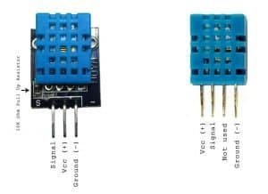 DHT11 sensor Pins