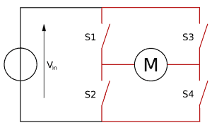 An H-bridge circuit