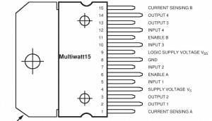 Pin diagram of L298 IC