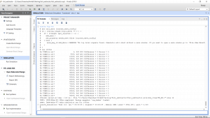 Console output